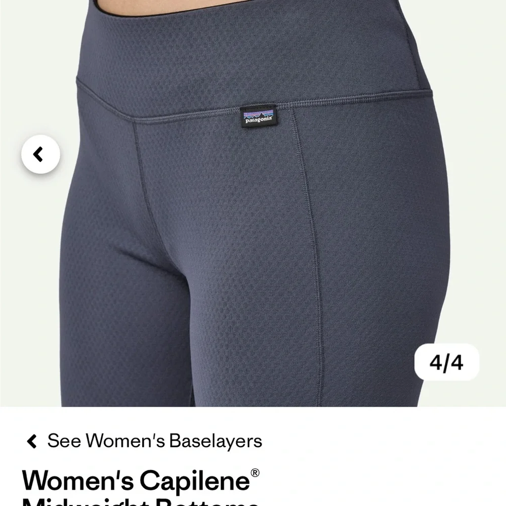 Patagonia Women's mid weight base layer set - bright blue - Picture 3 of 7